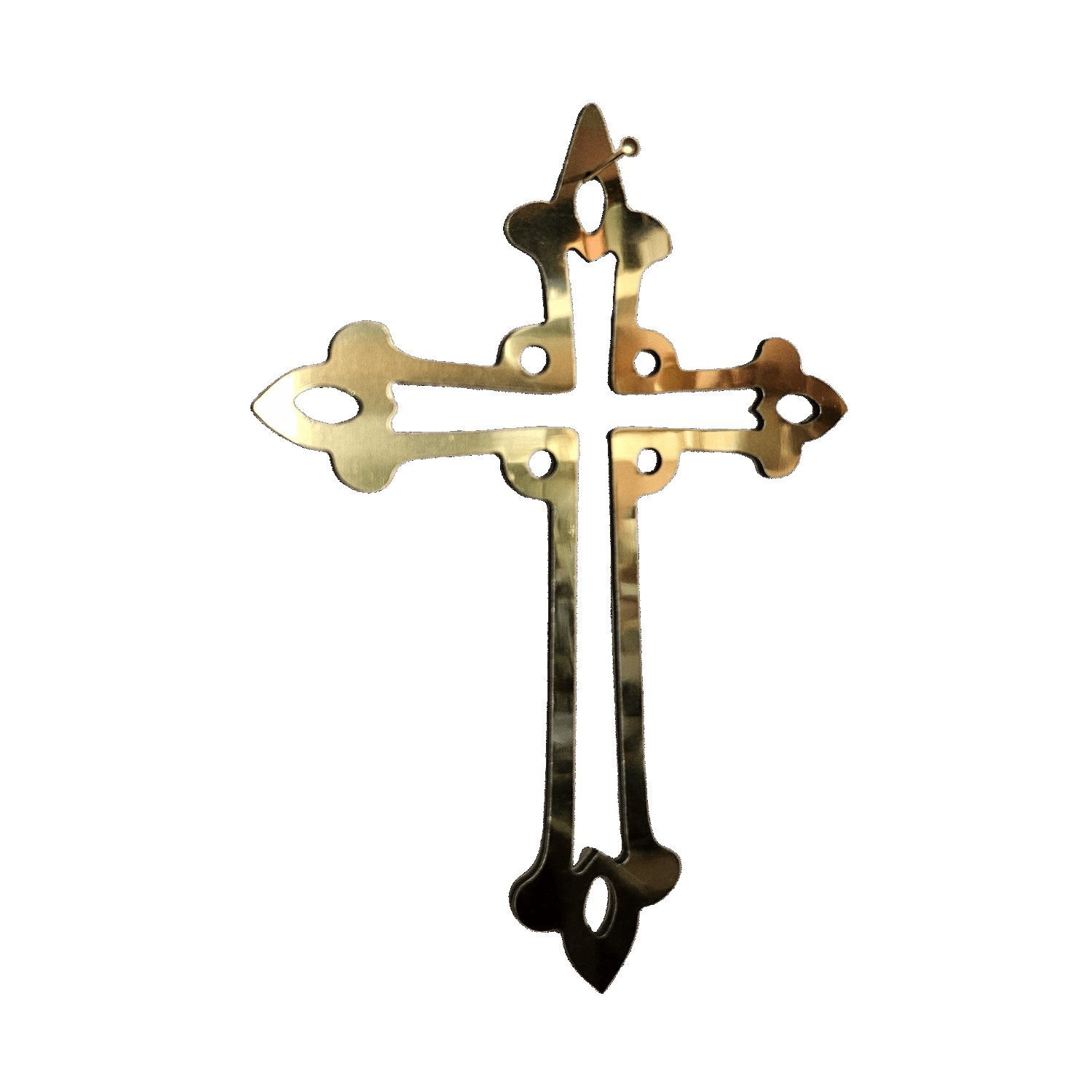 Croix d'inspiratin copte dorée de Terre Sainte – Décoration murale de Taybeh