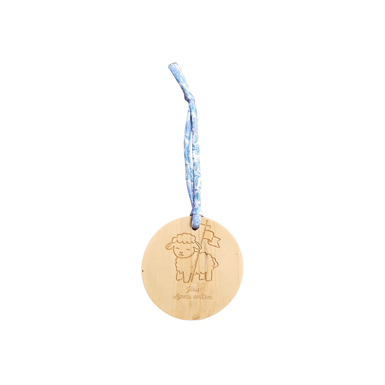 Médaillon de bois "Agneau de Dieu"