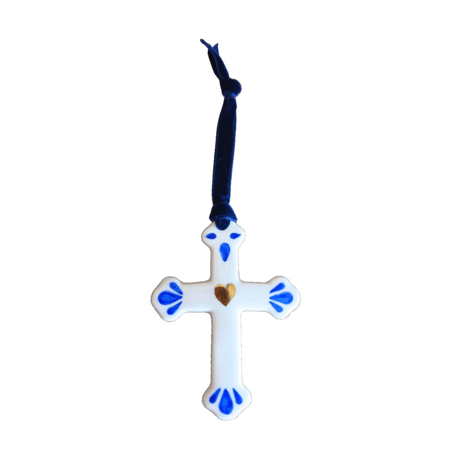 Croix murale en porcelaine "Gouttes"