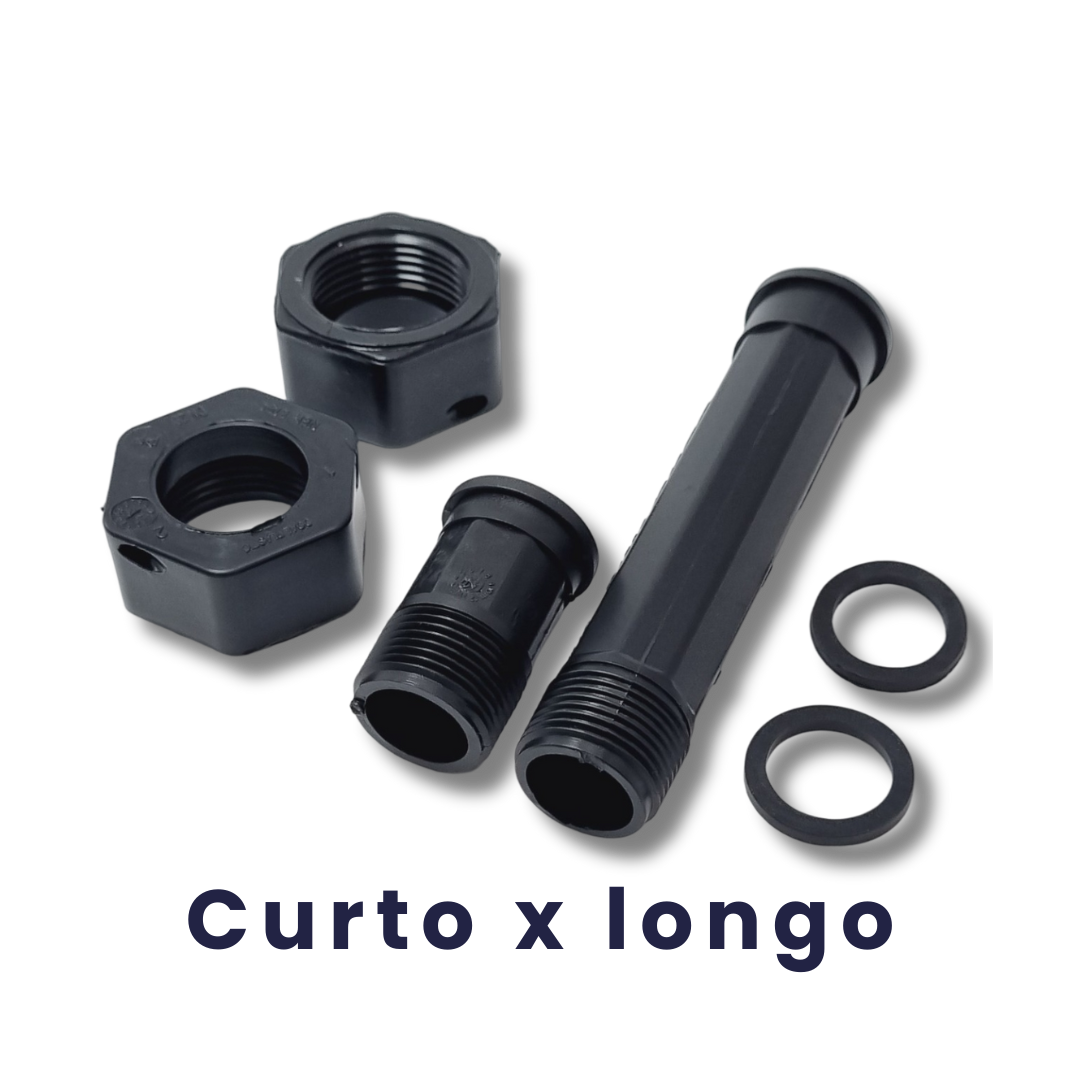 conexão polipropileno-curto-longo