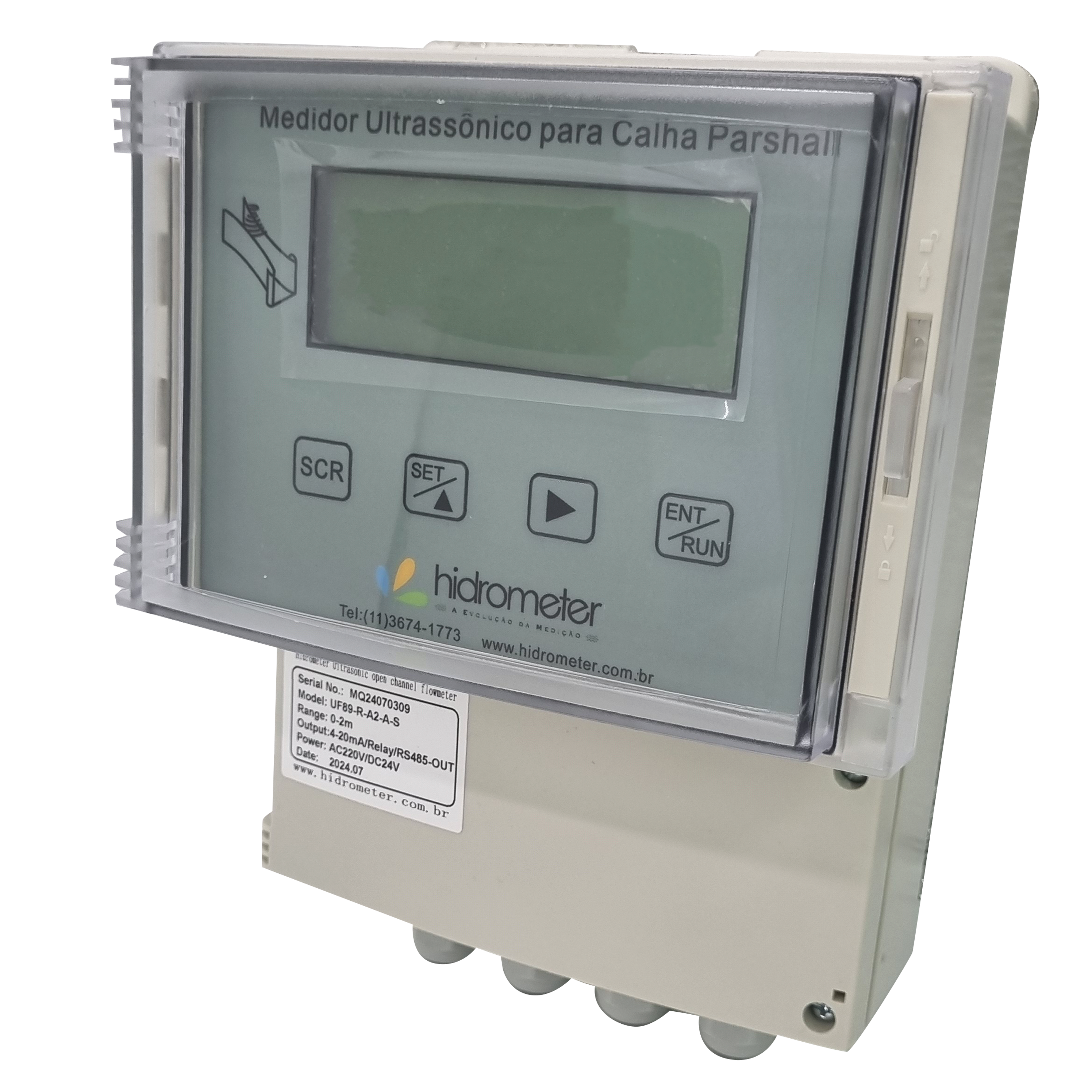 medidor ultrassónico calha parshall