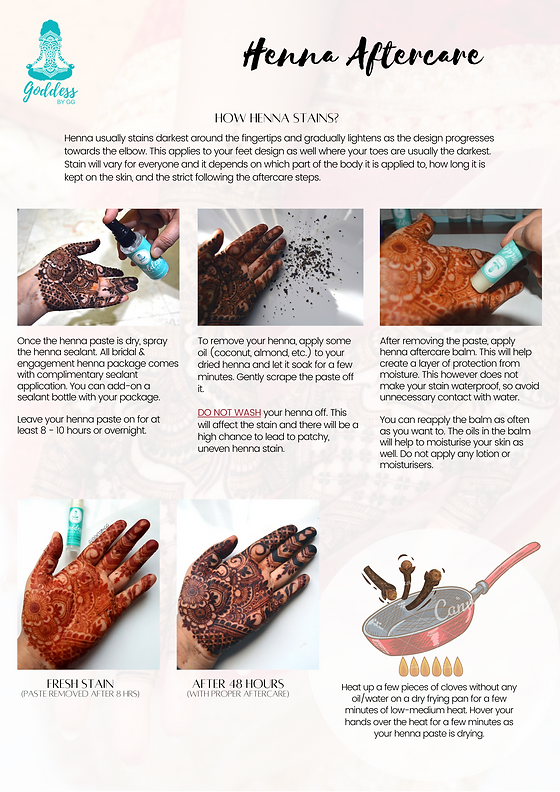 Henna Aftercare Goddessbygg