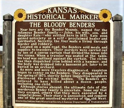 Historical Marker for The Bloody Benders