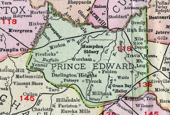 Map showing Farmville