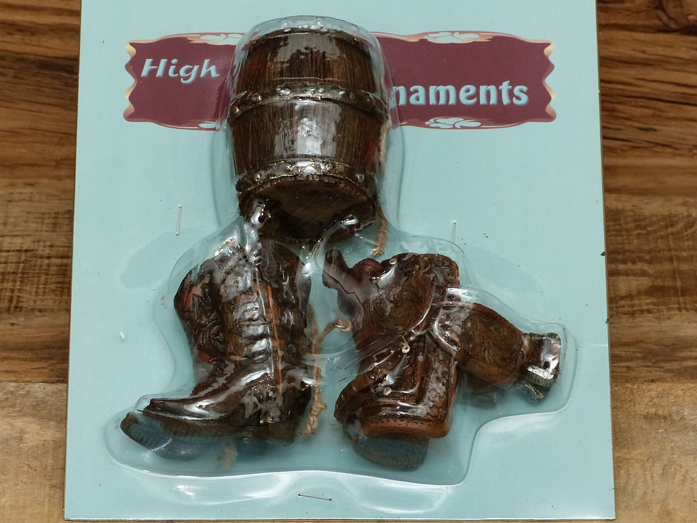 Miniature : Ornements forme Tonneau Selle et Bottes