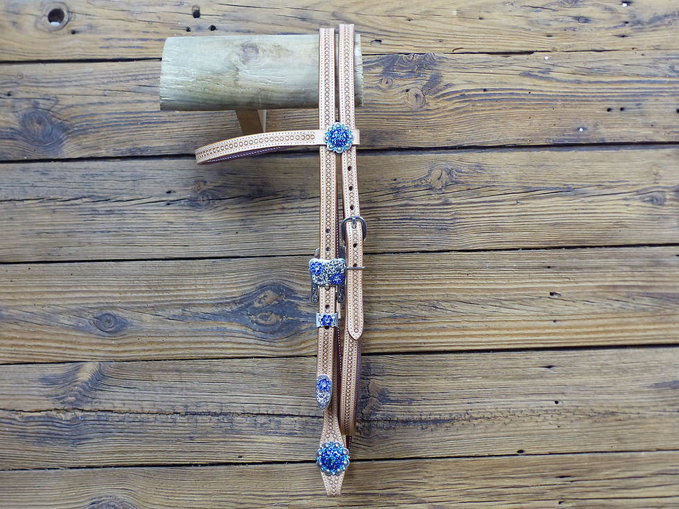Miniature : Bride Frontal Brillants Bleus