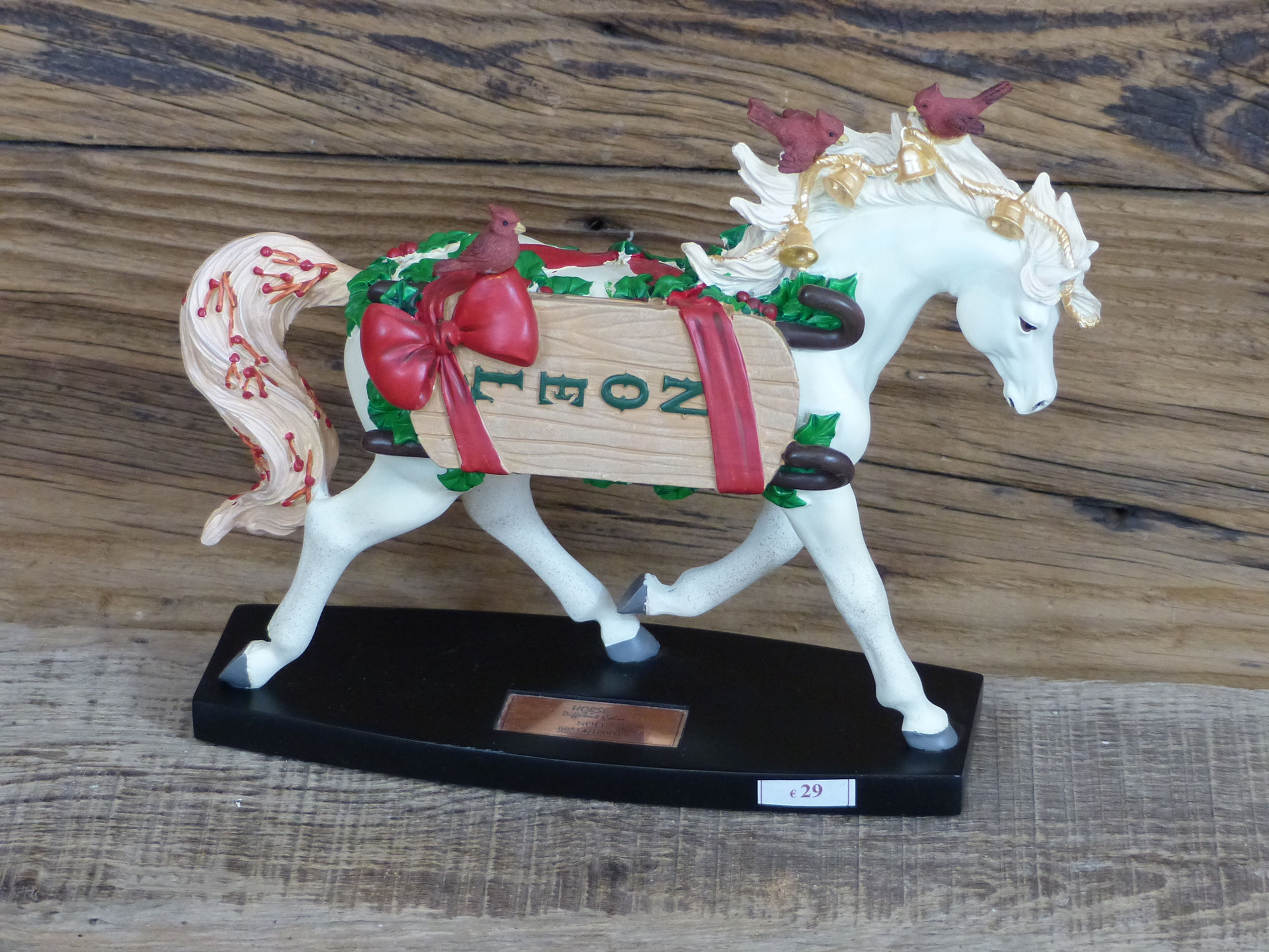 Figurine Cheval Blanc Noël