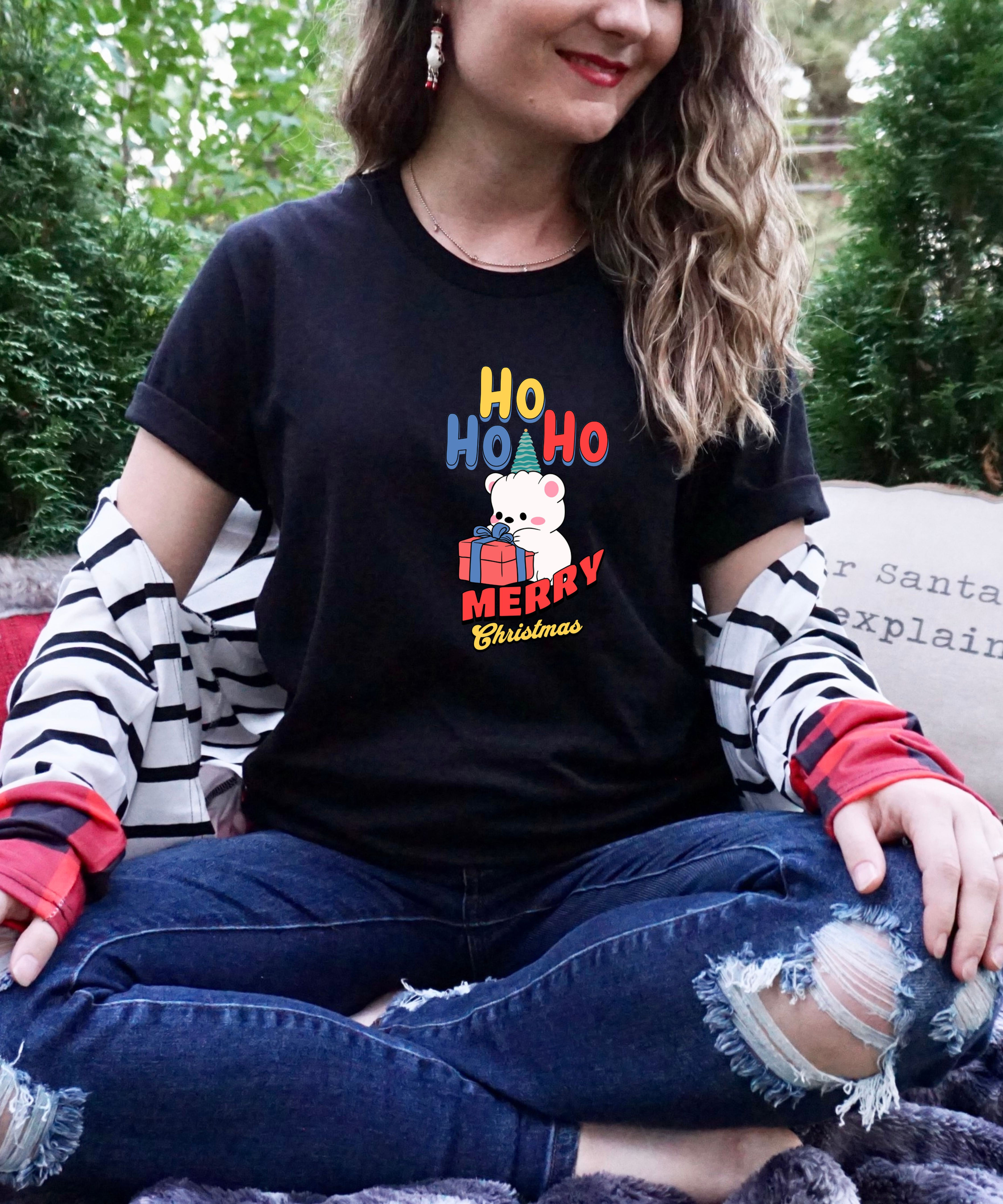 Unisex Jersey Short Sleeve Ho Ho Ho, Dark T-Shirts