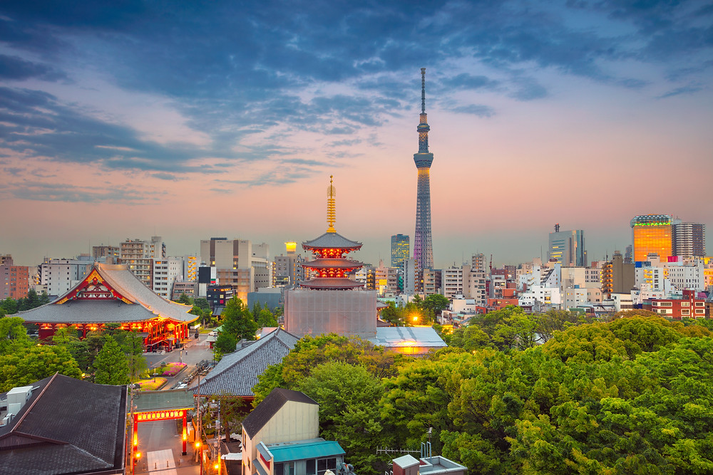 Contrastes de Tóquio Japão