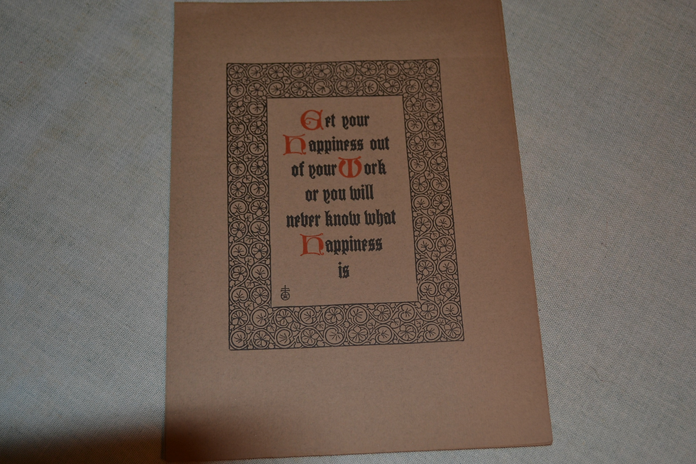 Thumbnail: Roycroft mottos, C1920's
