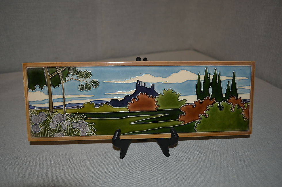 Thumbnail: Tile, Von Schwarz, landscape w/ castle ruins in the background