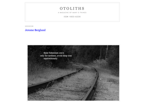 Otoliths - a magazine of many e-things