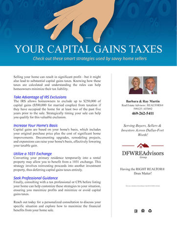 Steps to take to minimize the impact of capital gains...