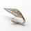 Miniatura: Anello foglia in argento.  fusione a cera persa. Gioielli vendita online.