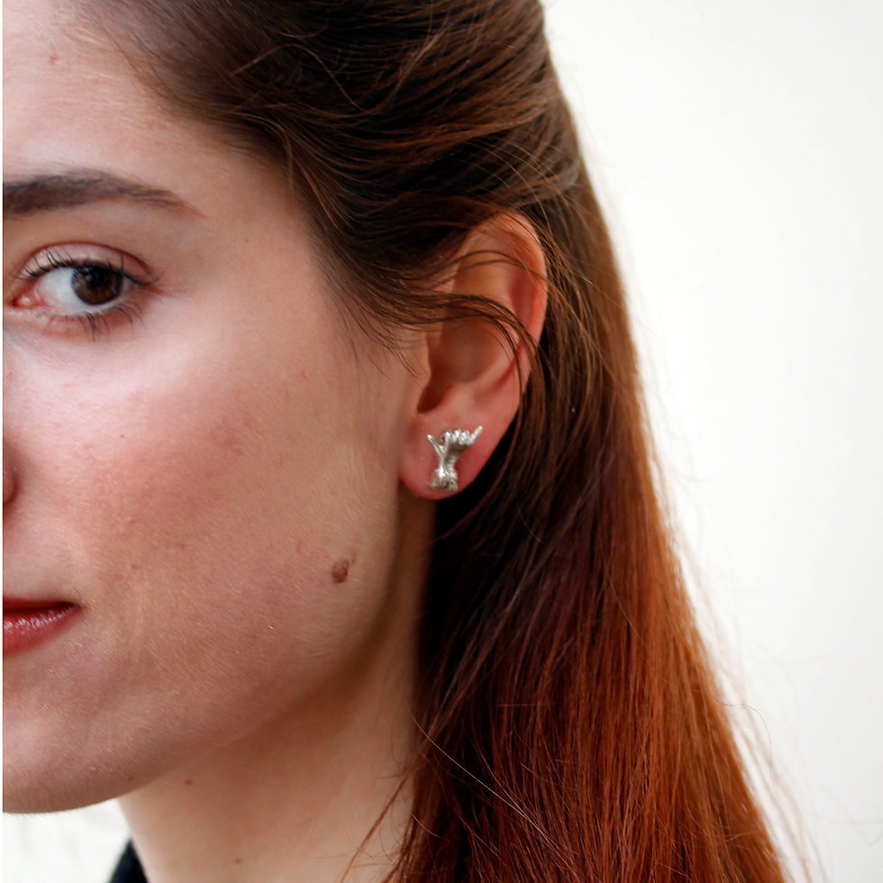 Miniatura: Gioielli contemporanei Firenze Shop online. Orecchino singolo in argento