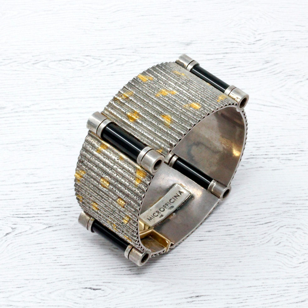 Miniatura: Bracciale in argento e oro puro. Shop online gioielli artigianali