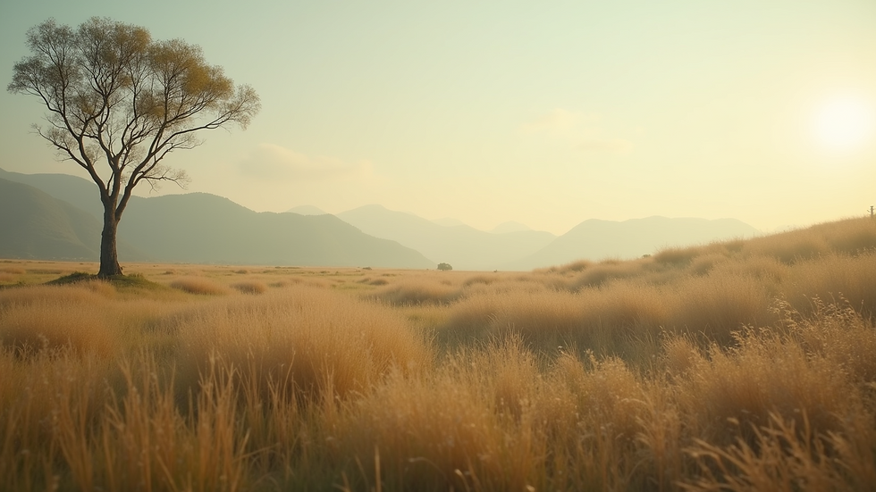 Close-up view of a peaceful nature scene