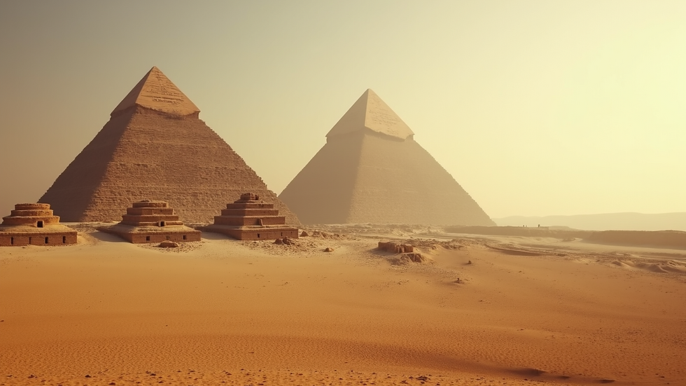 Wide angle view of the Great Pyramid of Giza