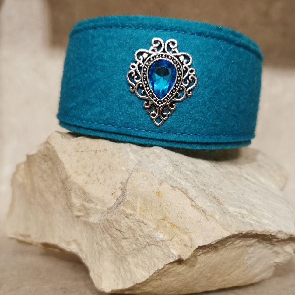 " AMPHORE " Türkis & Silber oder Grau