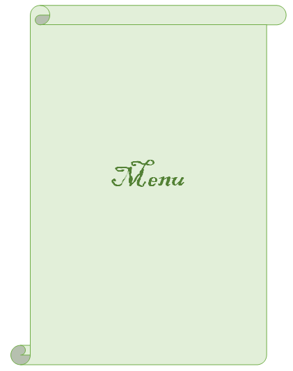 Menu book (nutrition infos seperate or nutrition table at the end of the book)