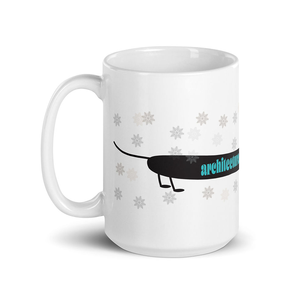 Thumbnail: Architecturall Dachshund Christmas Mug