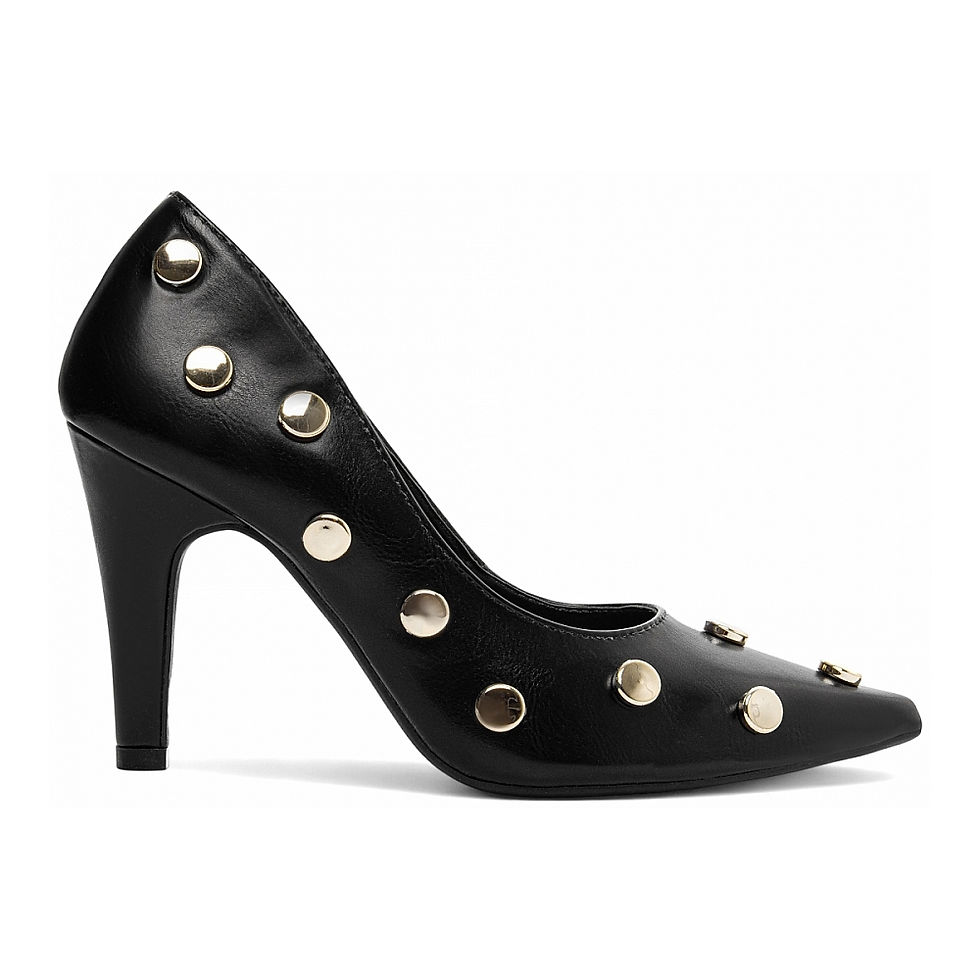 Miniatura: Sapato Scarpin Rebel com Apliques Dourados