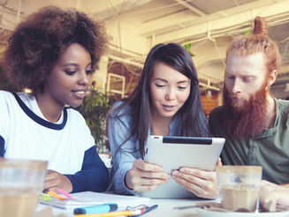 Students using AI in the classroom