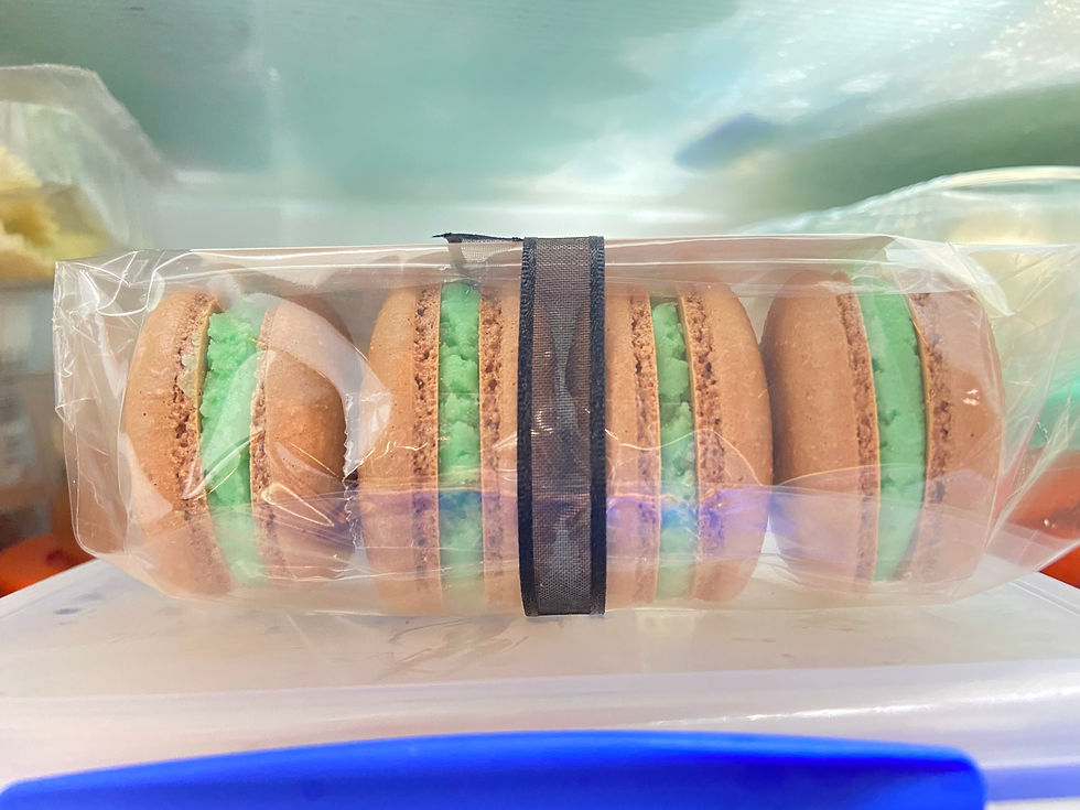Thumbnail: Chocolate and Mint Macarons (12)