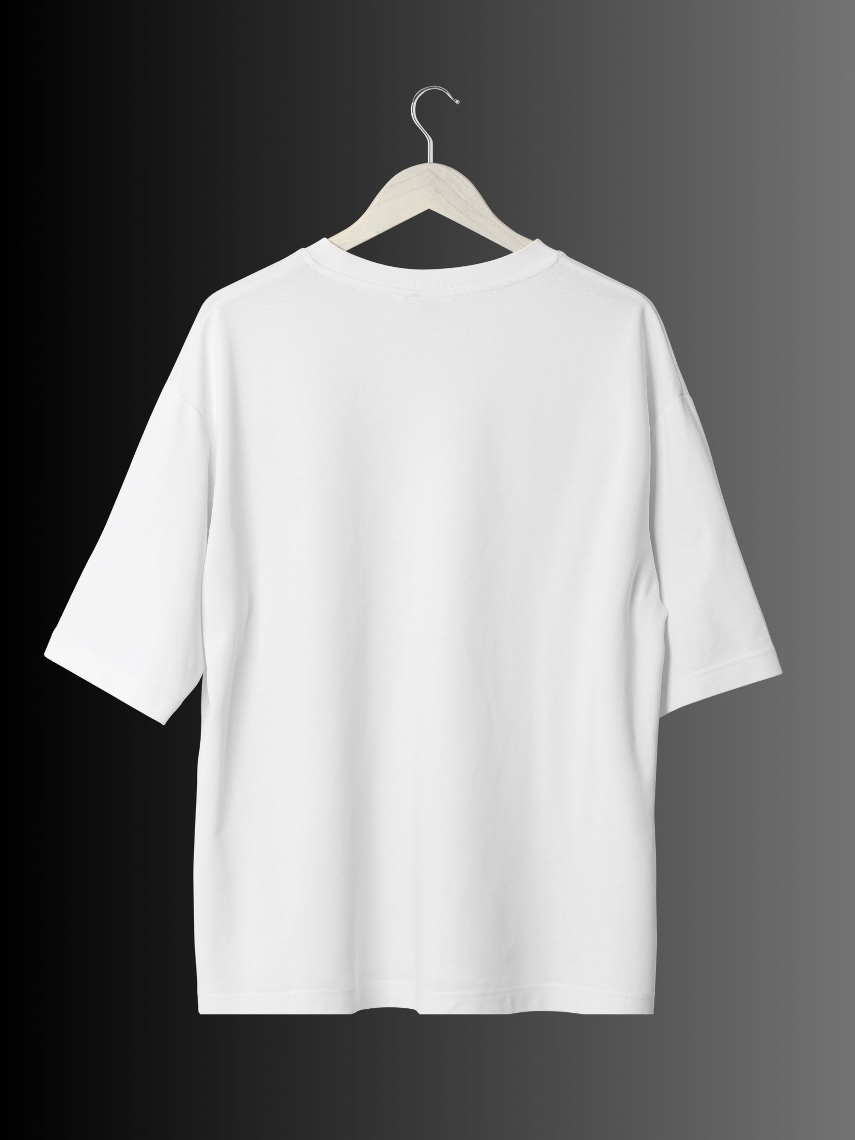 White Solid oversized T-shirt