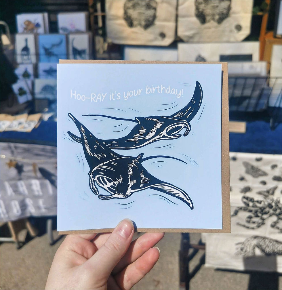 Thumbnail: Manta Rays Birthday Card