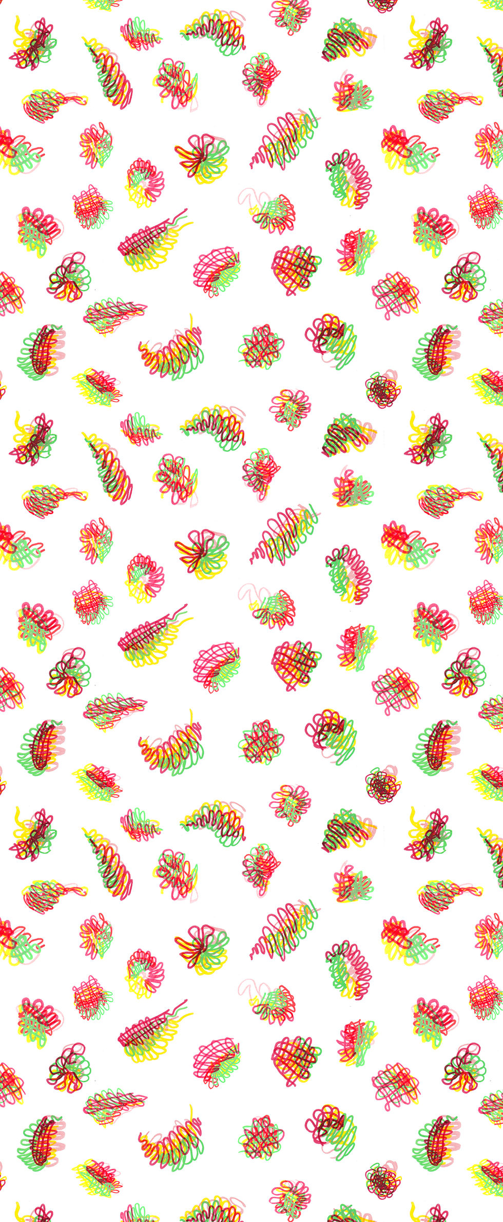 Repeat pattern of drawing for scarf print