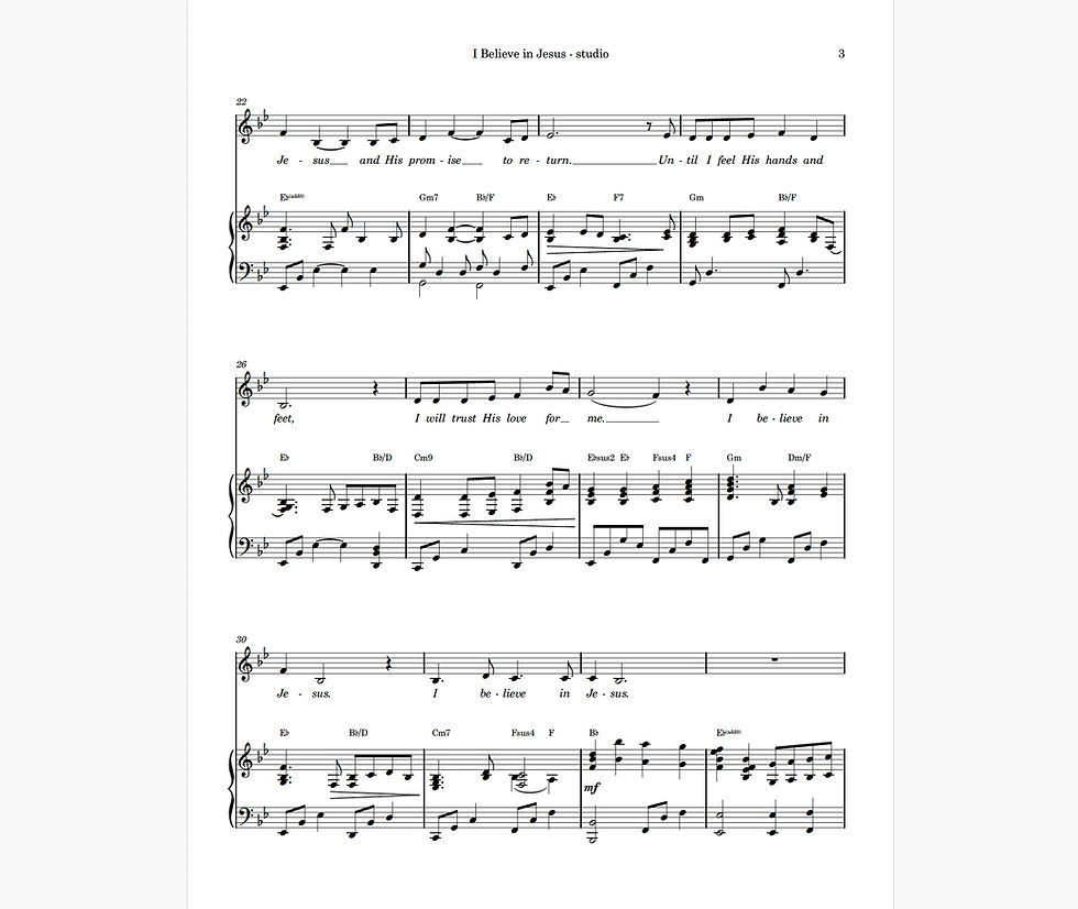 Thumbnail: I Believe in Jesus - alto vocal solo (2 copies)