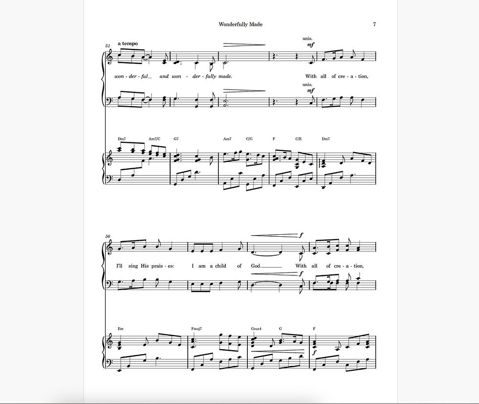 Thumbnail: Wonderfully Made - SATB