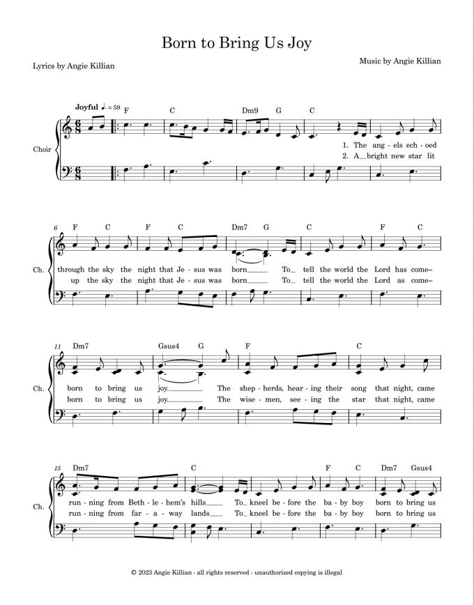 Thumbnail: Born to Bring Us Joy - children's group bundle