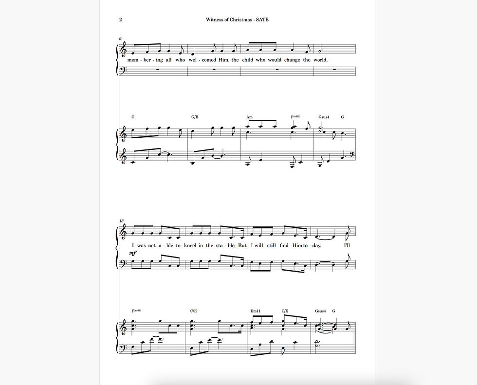 Thumbnail: Witness of Christmas - mixed SATB choir