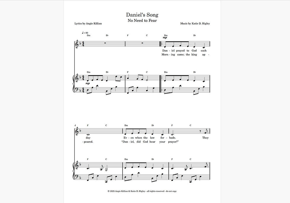 Thumbnail: Daniel's Song: No Need to Fear - group bundle