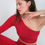 Thumbnail: Bellisima Red Skirt & Helen Long Sleve Tango Top Set