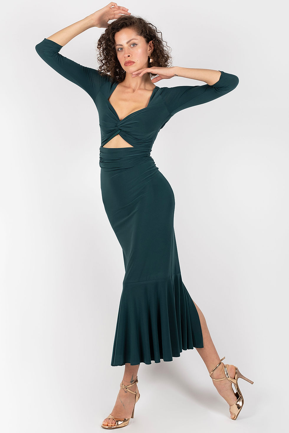 Thumbnail: Calliope - Green Tango Dress