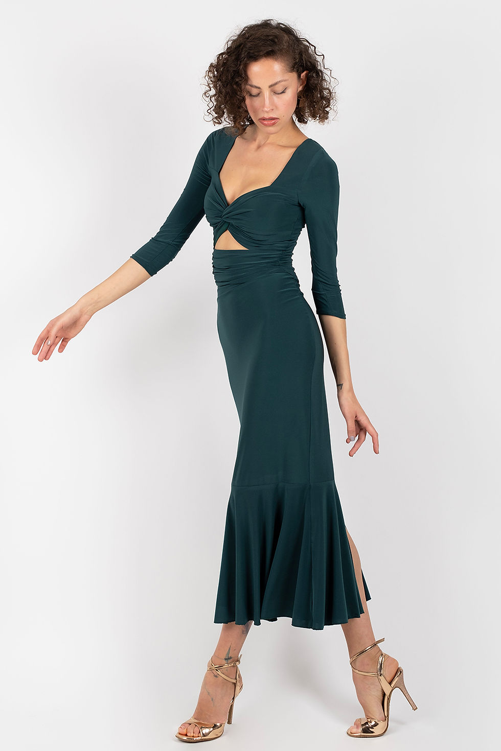 Thumbnail: Calliope - Green Tango Dress