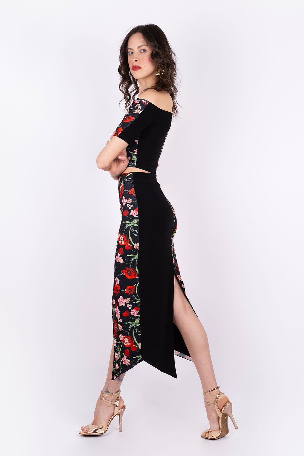 Thumbnail: Erota - Flanders Fields -  Black Tango  Skirt /  Atlas Top Tango Set