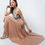 Thumbnail: Agus -Beige Satin Skirt & Bridge Silhouette Of Waltz Tango Top SeT