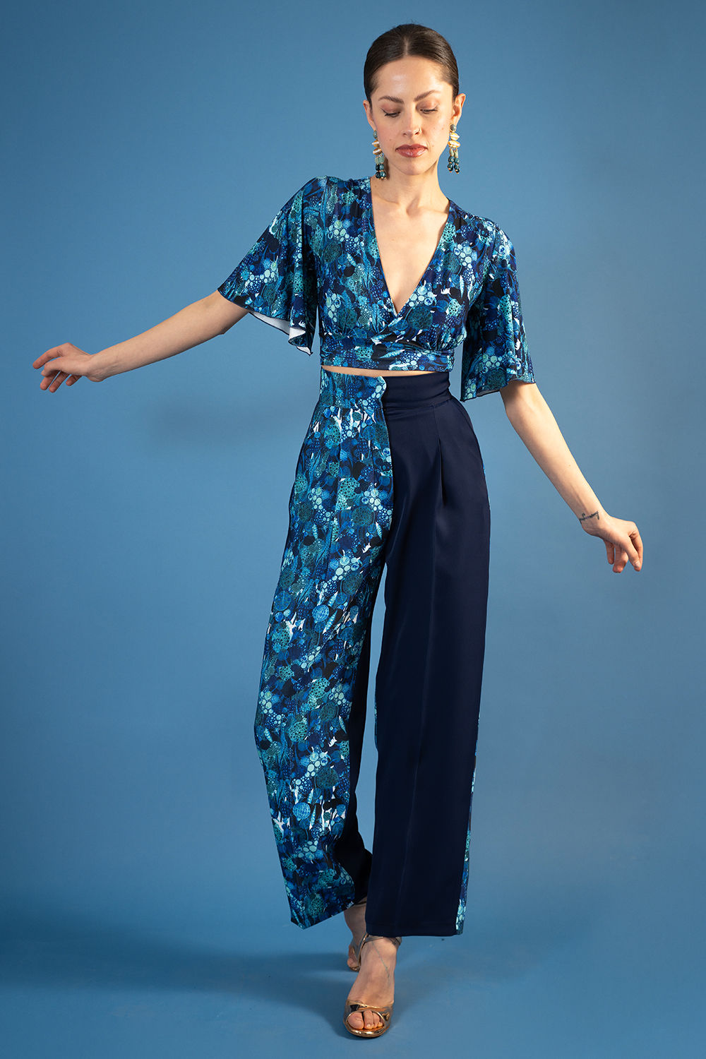 'Abstract Ball Blue' Duo Mood Si Tango Pants & Terpsichore Top Set