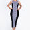Miniaturbild: Ra Paneled  - Shiny Black & Grey Tango Dress