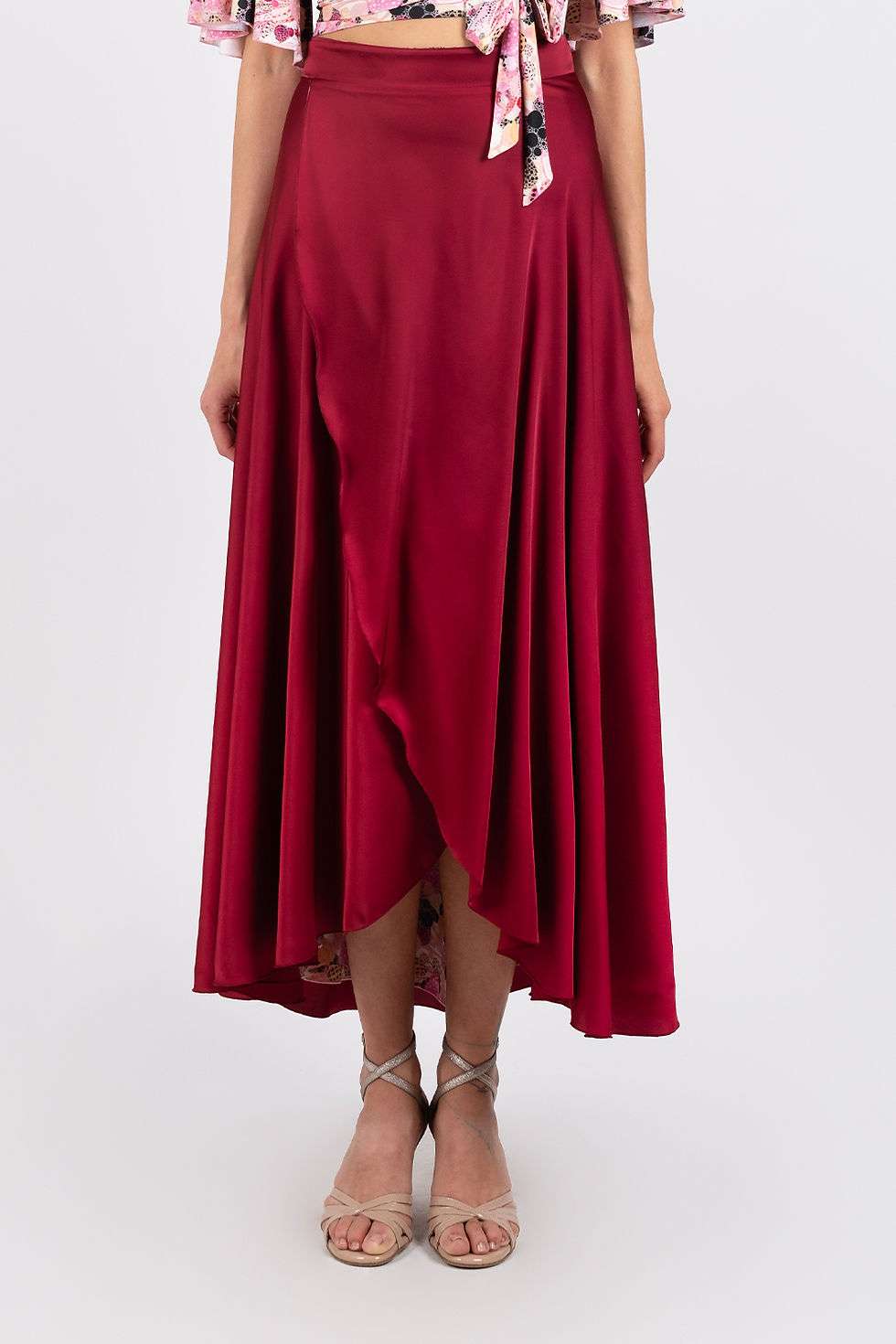 Thumbnail: TerpSichore Reversible Tango Set/Abstarct Ball - Burgundy Top