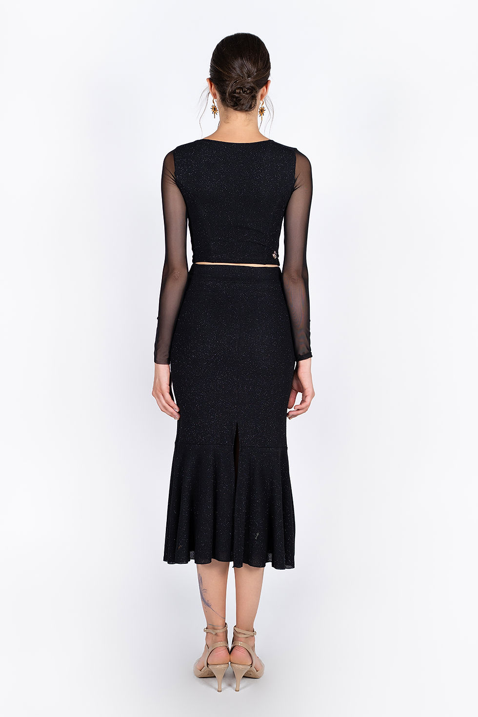 Miniaturbild: Flywheel - Black Skirt / Tulle Sleeve Melpomone  Tango Top SetF