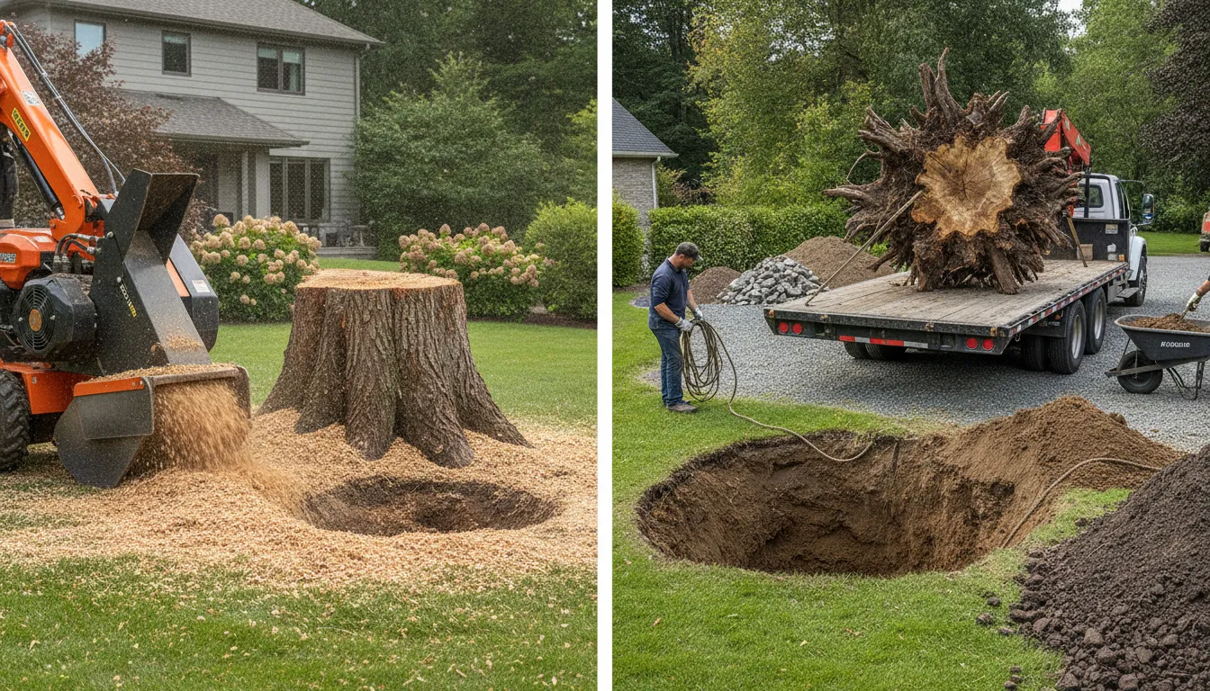Stump Grinding vs Stump Removal: Costs, Pros & Cons