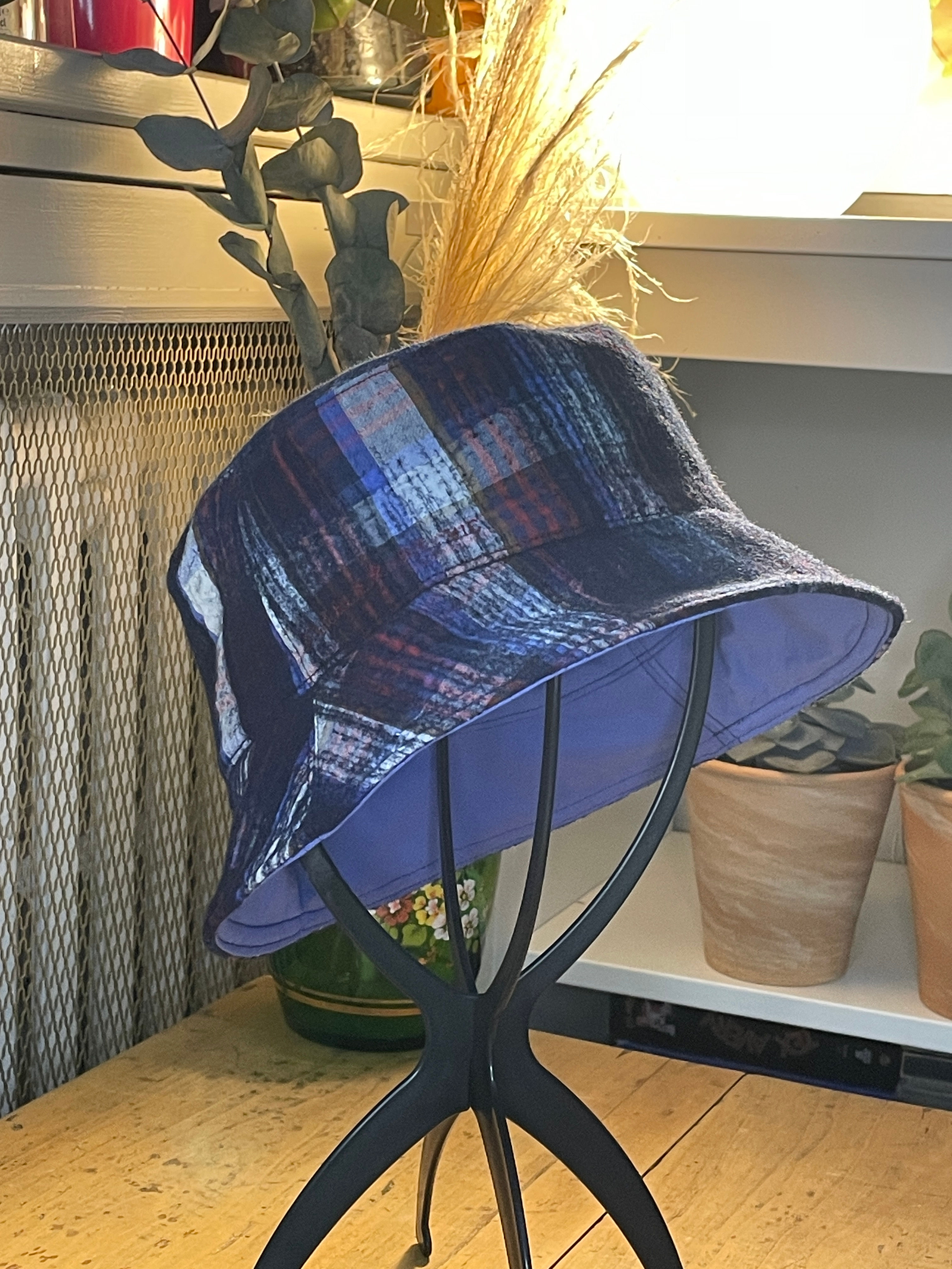 Bi Blue - Bob fait main, bucket hat handmade