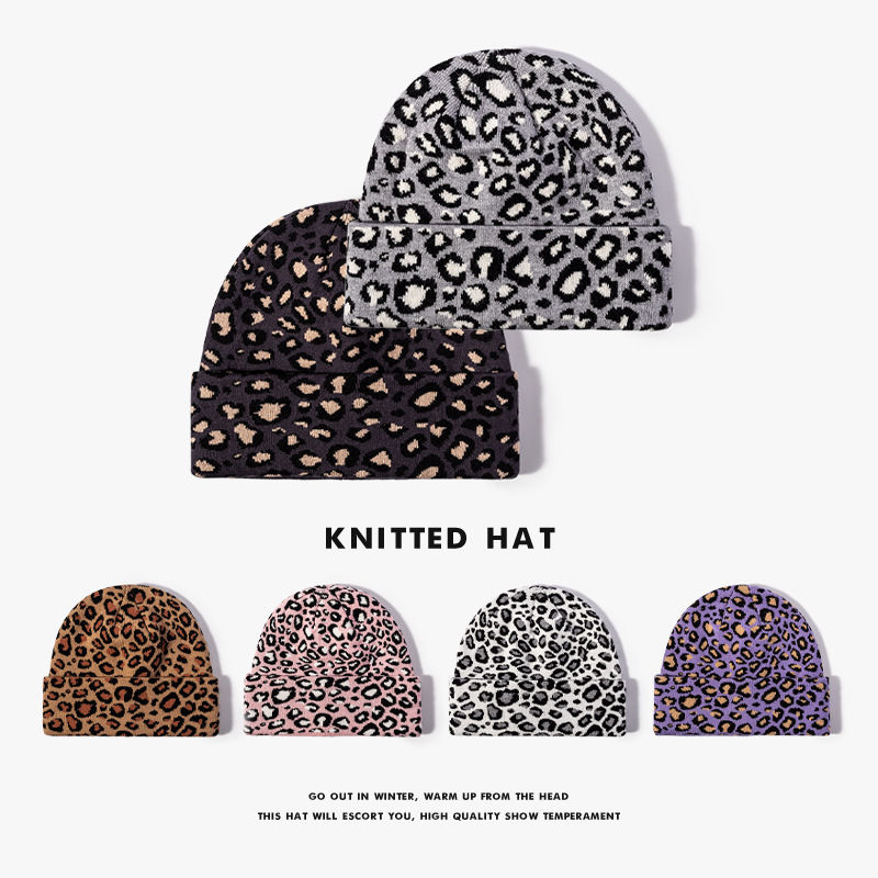 Leopard Jacquard Beanie