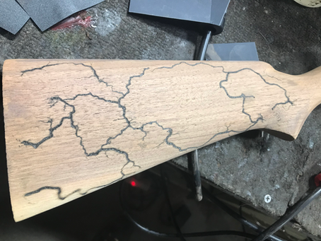 Lichtenberg process applied to a gunstock