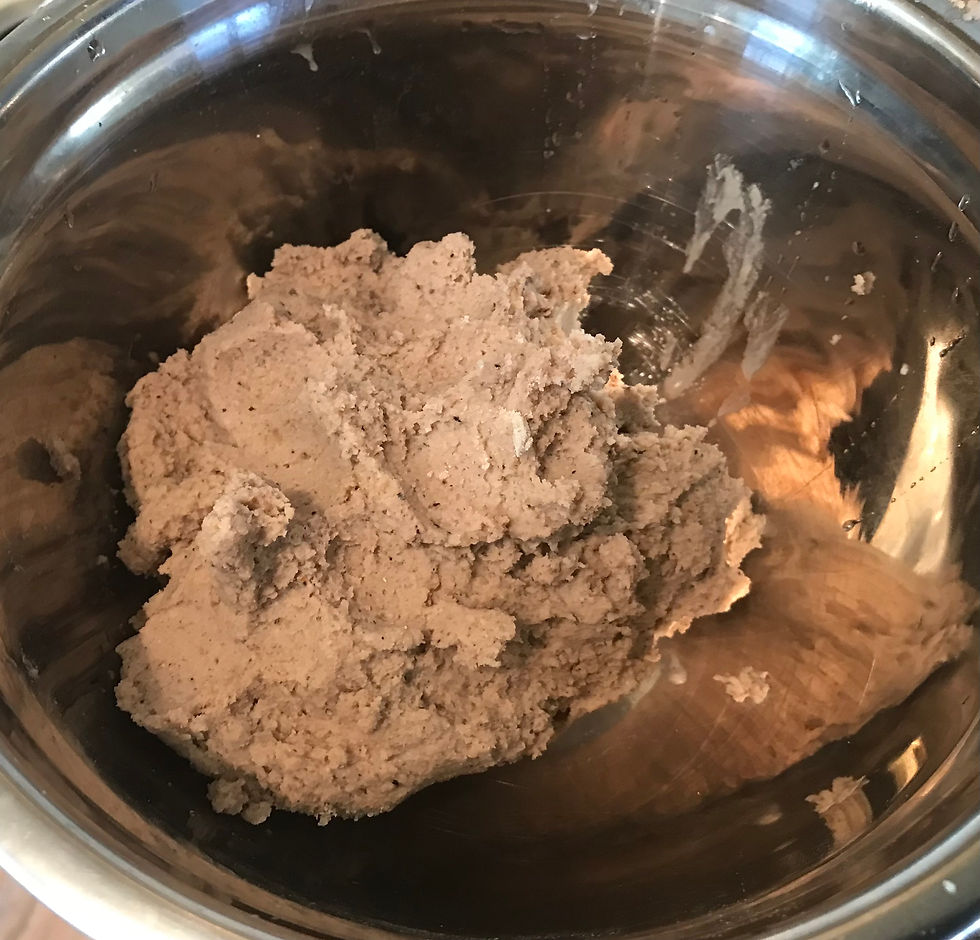 Corn dough in the bowl